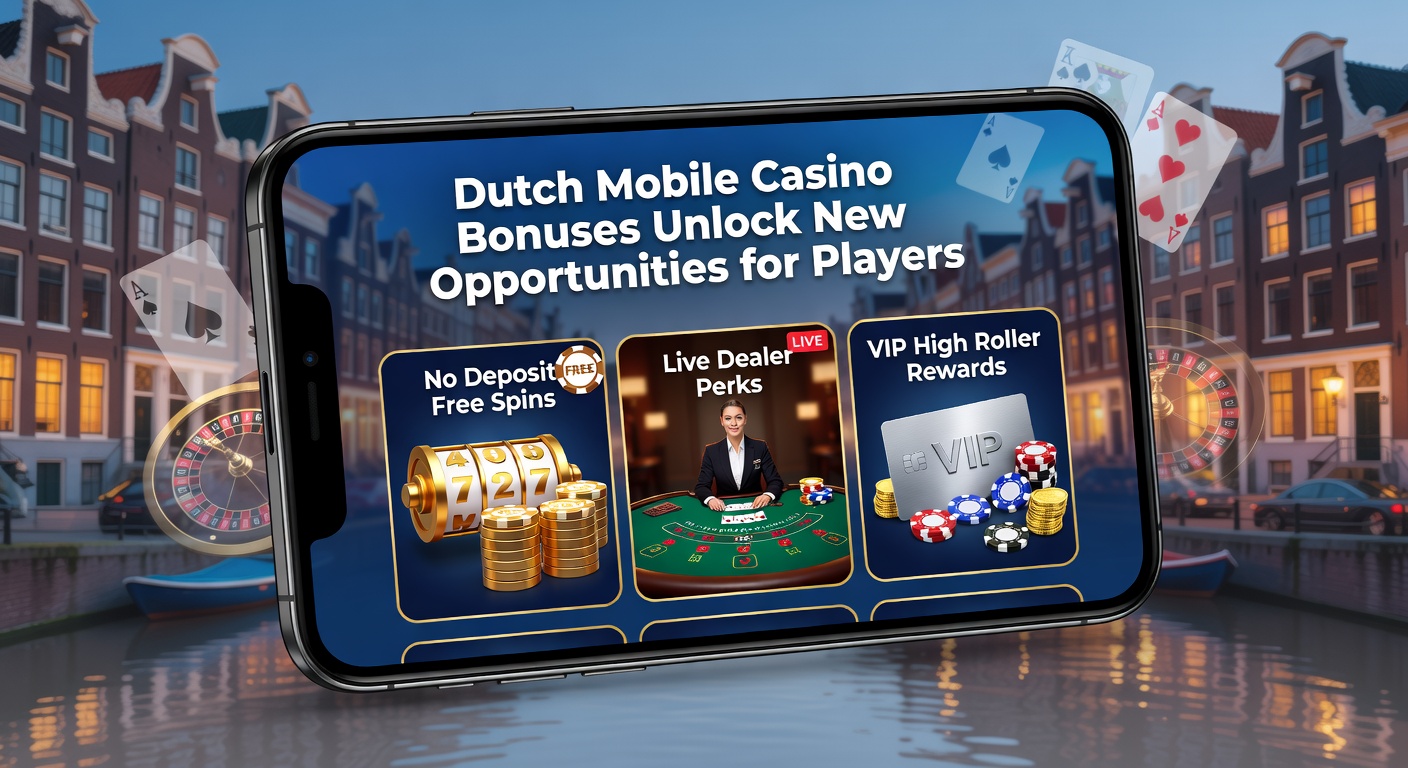 Smartphone met mobiel casino app en draaiende free spins op een Nederlands vlaggetje achtergrond, symboliserend toegankelijke bonussen voor spelers