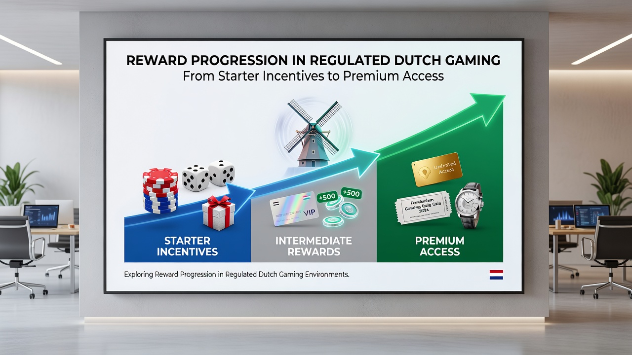 Overzicht van beloningsstappen in Nederlandse online casino's van basisbonussen naar VIP-niveaus