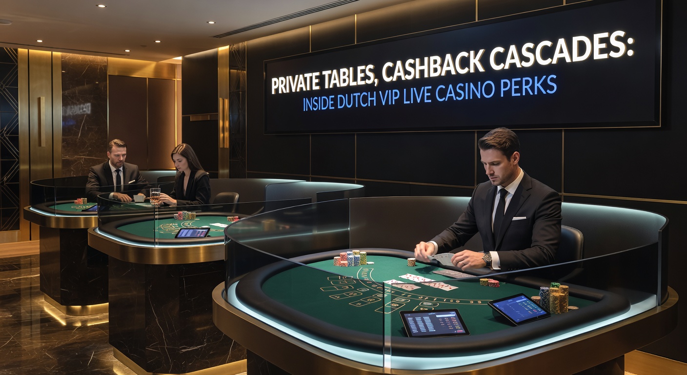 Exclusieve private tafel in een live casino met VIP-speler aan blackjack, verlicht door strategische spots en hoge inzetten zichtbaar op schermen