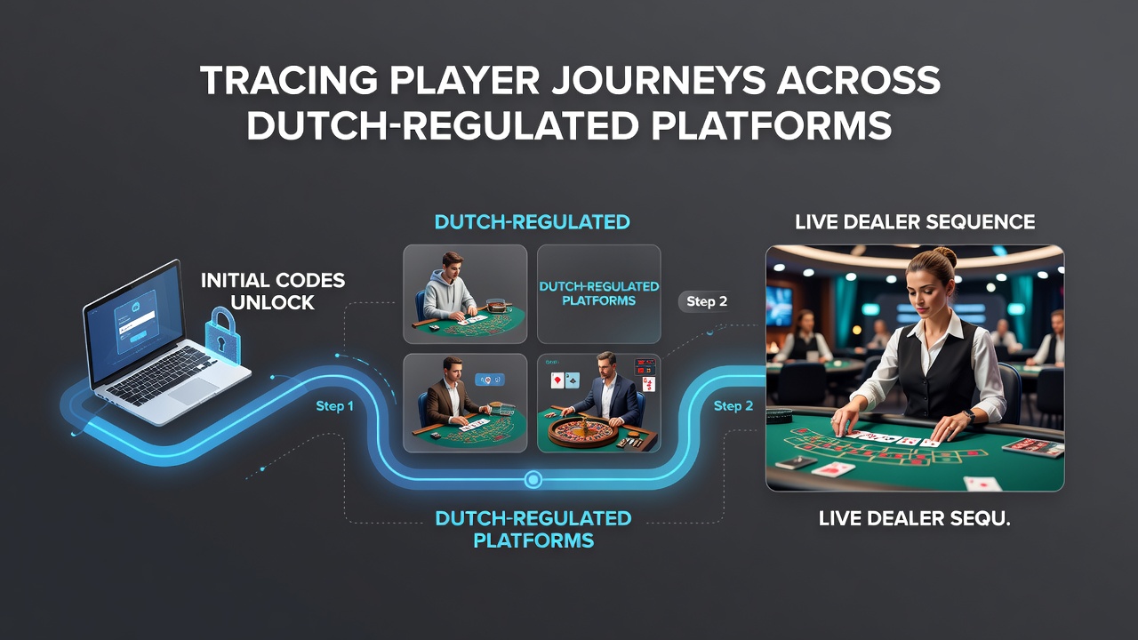 Mobiele interface van een Nederlands casino platform met high-roller paden en live dealer opties